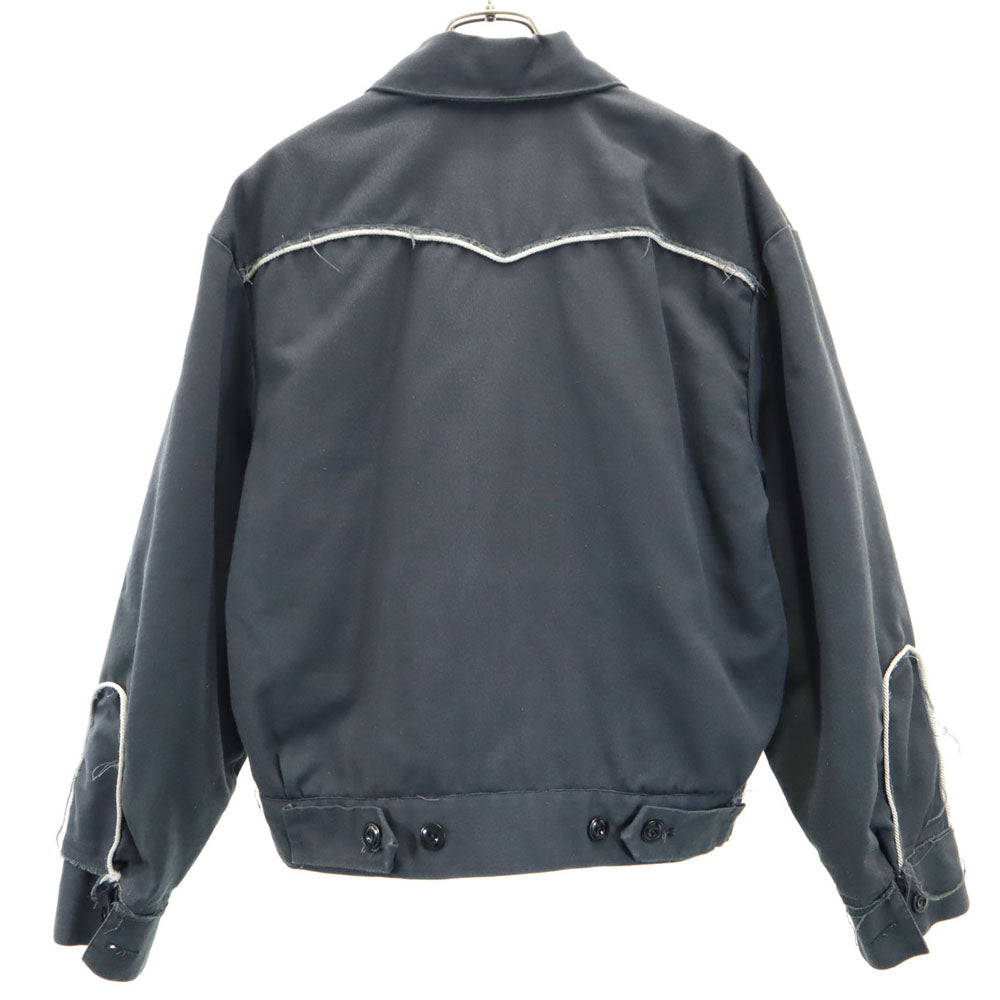 OLD オールド 80s 90s ジップジャケット グレー 裏キルティング メンズ