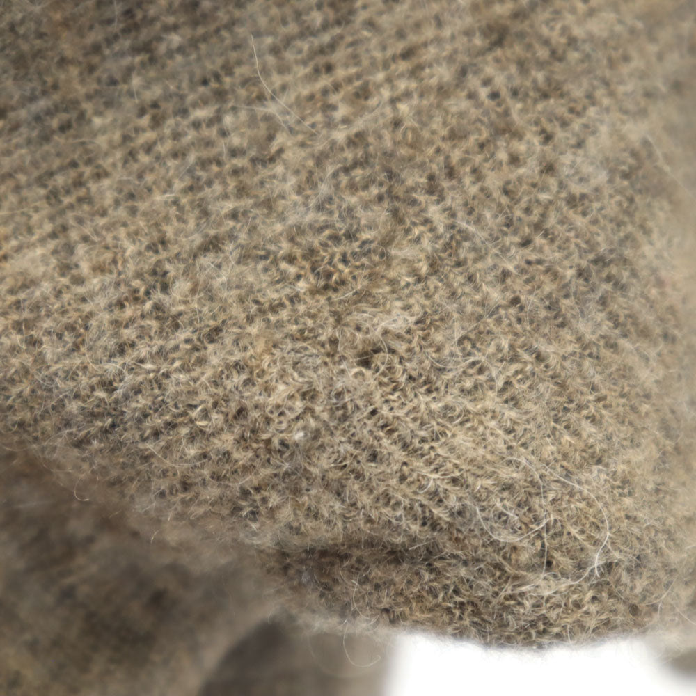 セリーヌ イタリア製 アルパカ100% 半袖 セーター S ブラウン系 CELINE ニット レディース