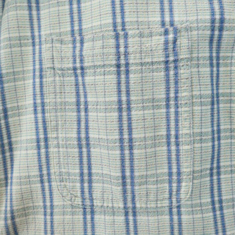 RRL ダブルアールエル 90s 初期タグ 赤3星 オールド チェック柄 長袖 ハーフボタン シャツ M ブルー系 RALPH LAUREN メンズ