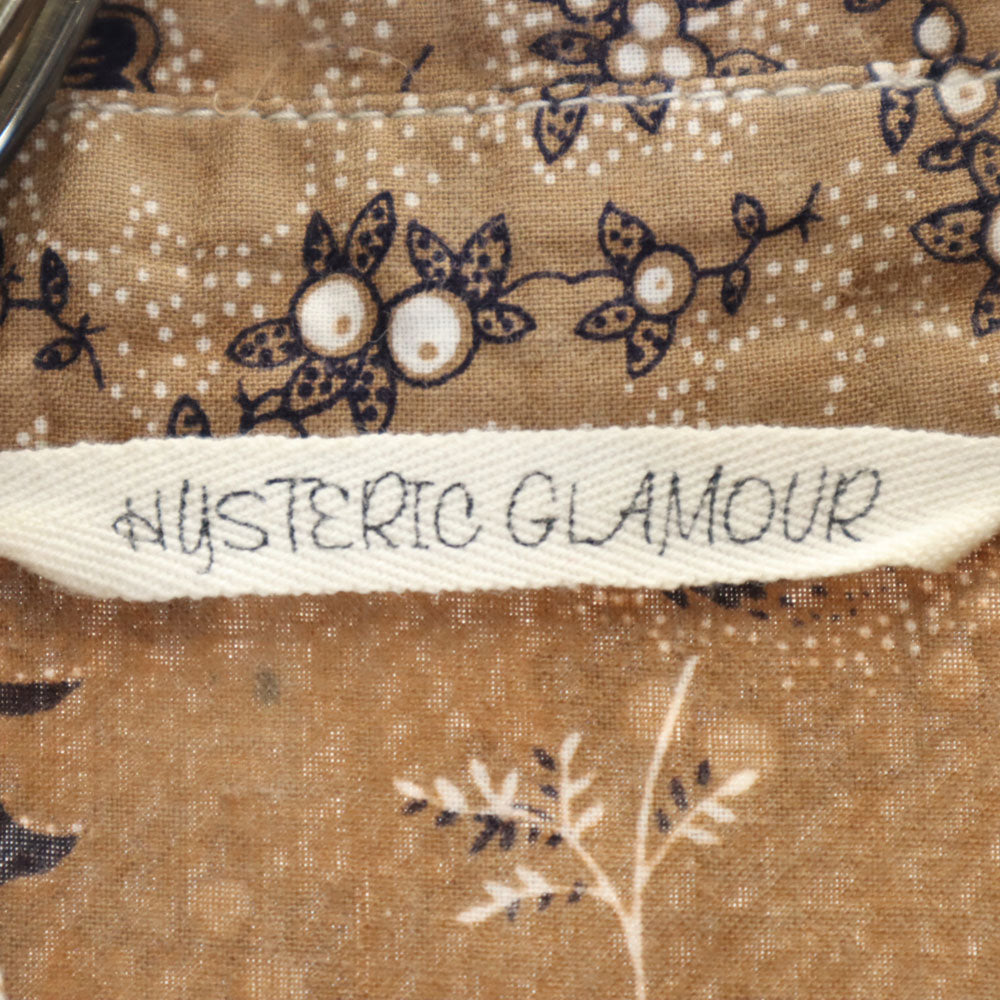 ヒステリックグラマー 日本製 総柄 長袖 ウエスタンシャツ F ベージュ系 HYSTERIC GLAMOUR レディース
