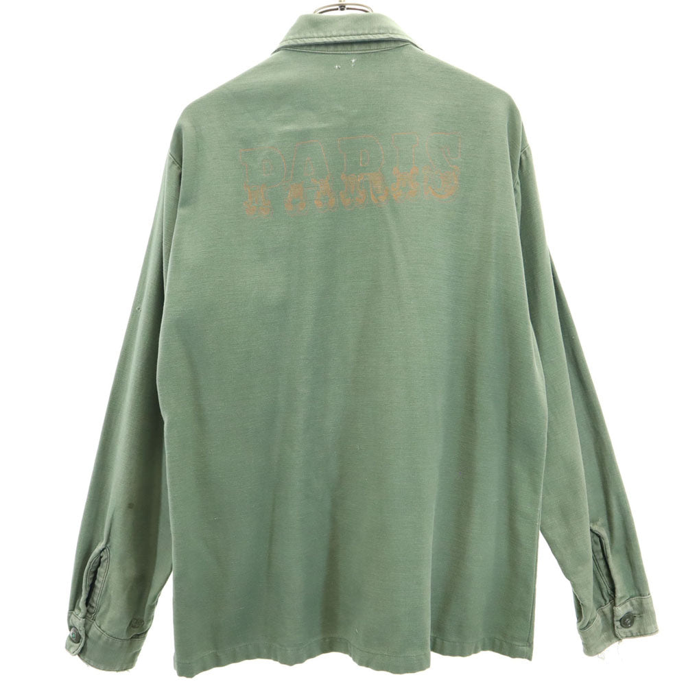 US.ARMY ユーエスアーミー ヴィンテージ 長袖 ミリタリーシャツ カーキ メンズ