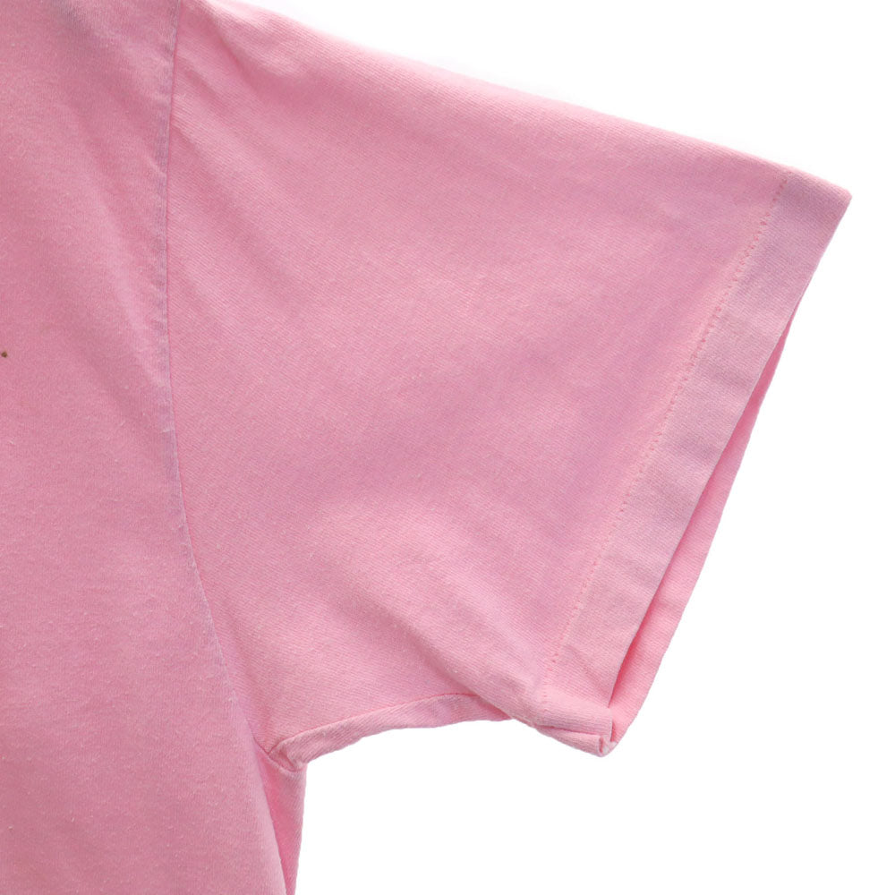 anvil アンヴィル 80s USA製 半袖 シングルステッチ Tシャツ M ピンク 切手 花 オールド ヴィンテージ メンズ