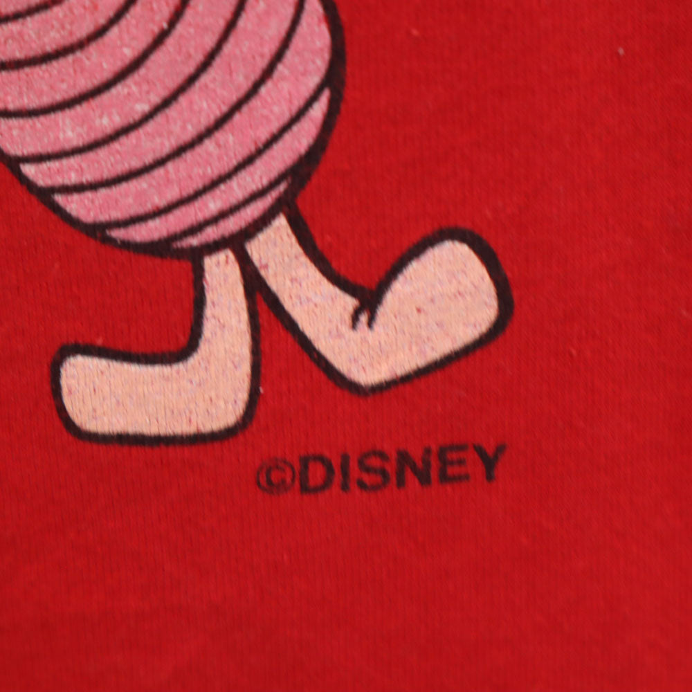 CAROLINA CONNECTION 90s USA製 くまのプーさん 半袖 Disney Tシャツ ワンピース FITS ALL レッド ディズニー オールド ヴィンテージ レディース