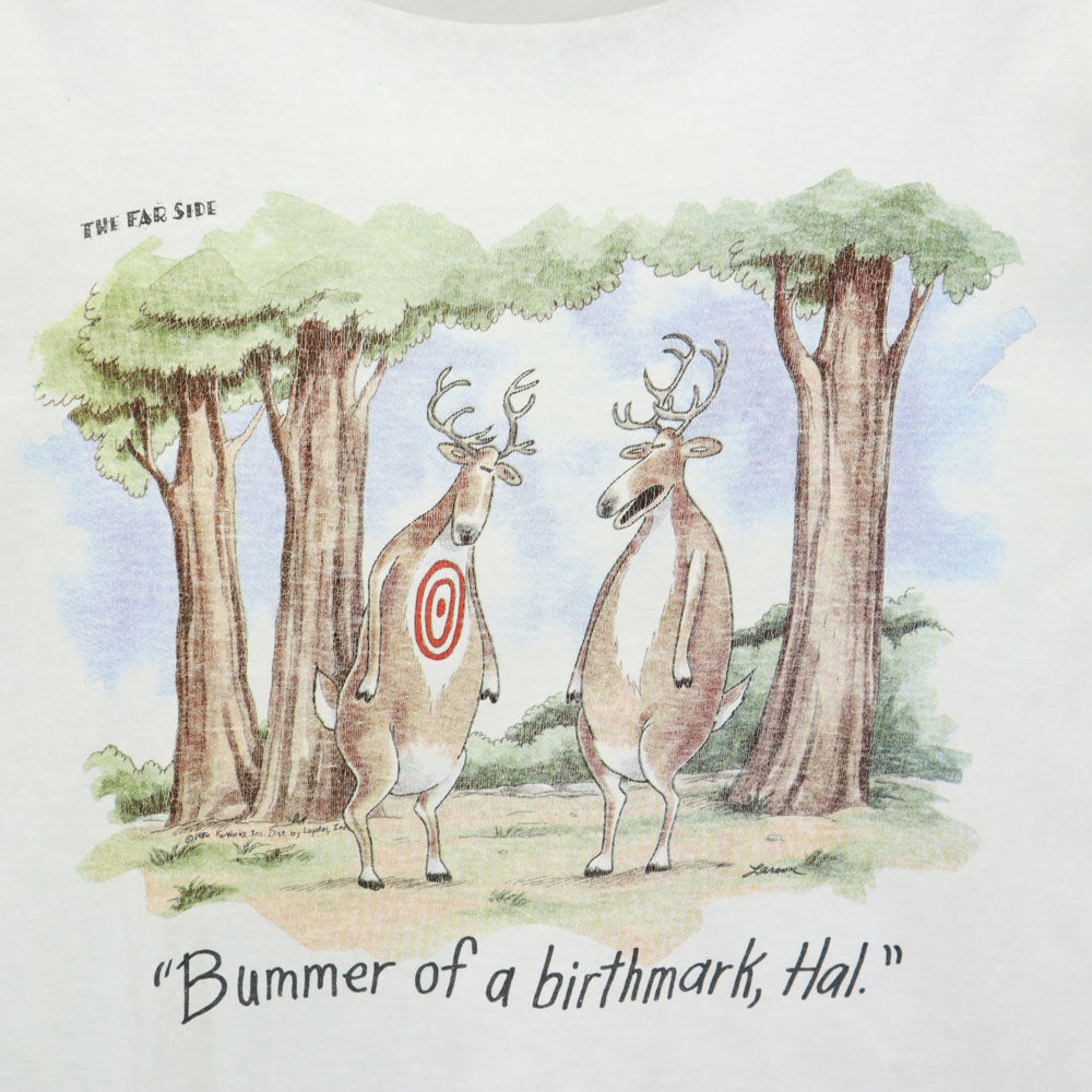 THE FAR SIDE ファーサイド 80s 半袖 シングルステッチ Tシャツ ホワイト ファーサイド メンズ