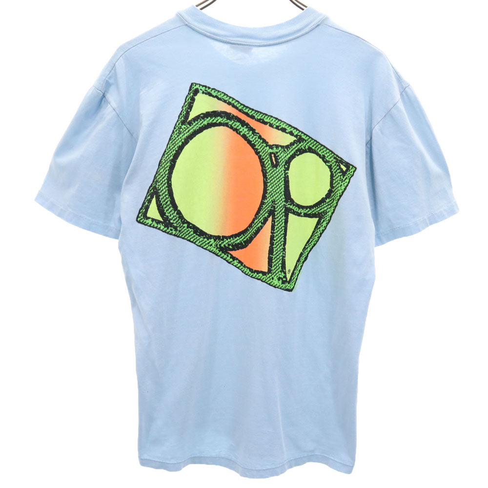 oceanpacific オーシャンパシフィック 80s USA製 バックロゴ 半袖 シングルステッチ Tシャツ L 水色 サーフ オールド ヴィンテージ メンズ