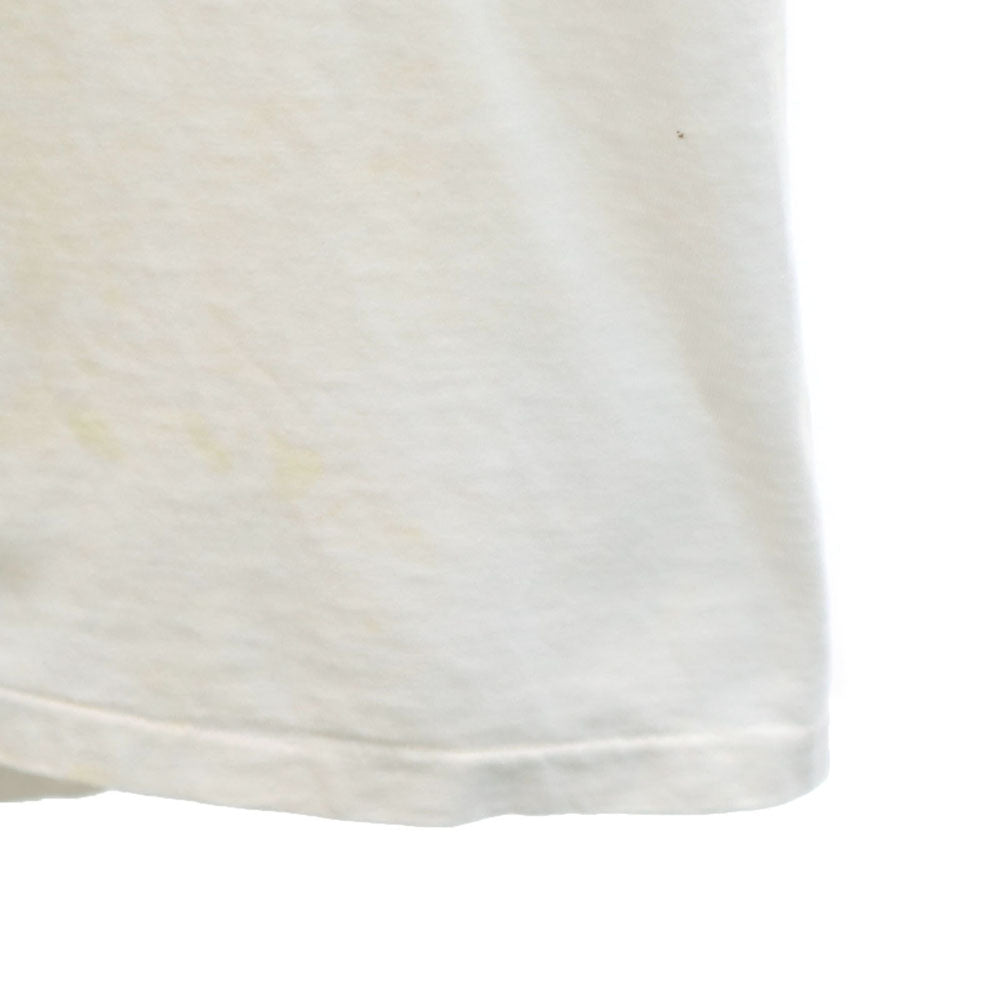 JENSEN ジェンセン 90s USA製 プリント 半袖 シングルステッチ Tシャツ XL ホワイト系 オールド ヴィンテージ メンズ