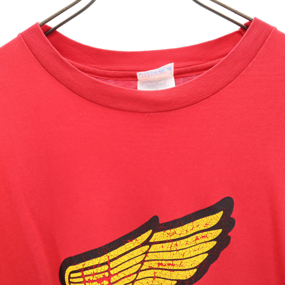 Hanes ヘインズ 90s ウィングマーク 半袖 HONDA Tシャツ L レッド系 ホンダ オールド ヴィンテージ メンズ