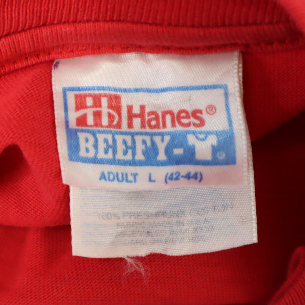 Hanes ヘインズ 90s ウィングマーク 半袖 HONDA Tシャツ L レッド系 ホンダ オールド ヴィンテージ メンズ