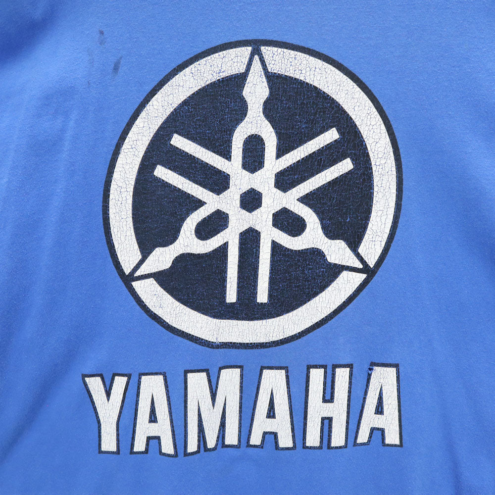 Hanes ヘインズ 90s 音叉ロゴプリント 半袖 YAMAHA Tシャツ XL ブルー系 ヤマハ オールド ヴィンテージ メンズ