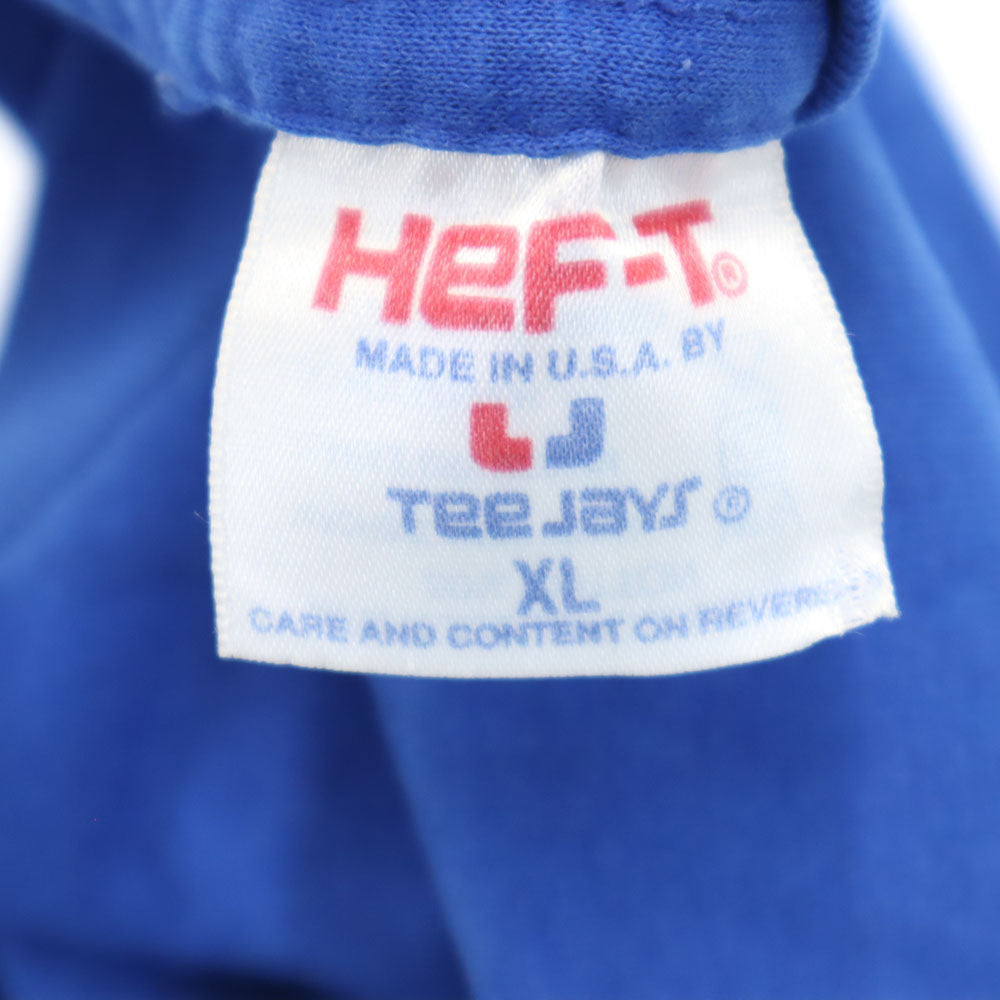 HeF-T ヘフト 90s USA製 IBM プリント 半袖 企業系 Tシャツ XL ブルー系 アイビーエム オールド ヴィンテージ メンズ