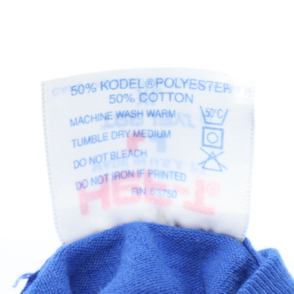 HeF-T ヘフト 90s USA製 IBM プリント 半袖 企業系 Tシャツ XL ブルー系 アイビーエム オールド ヴィンテージ メンズ