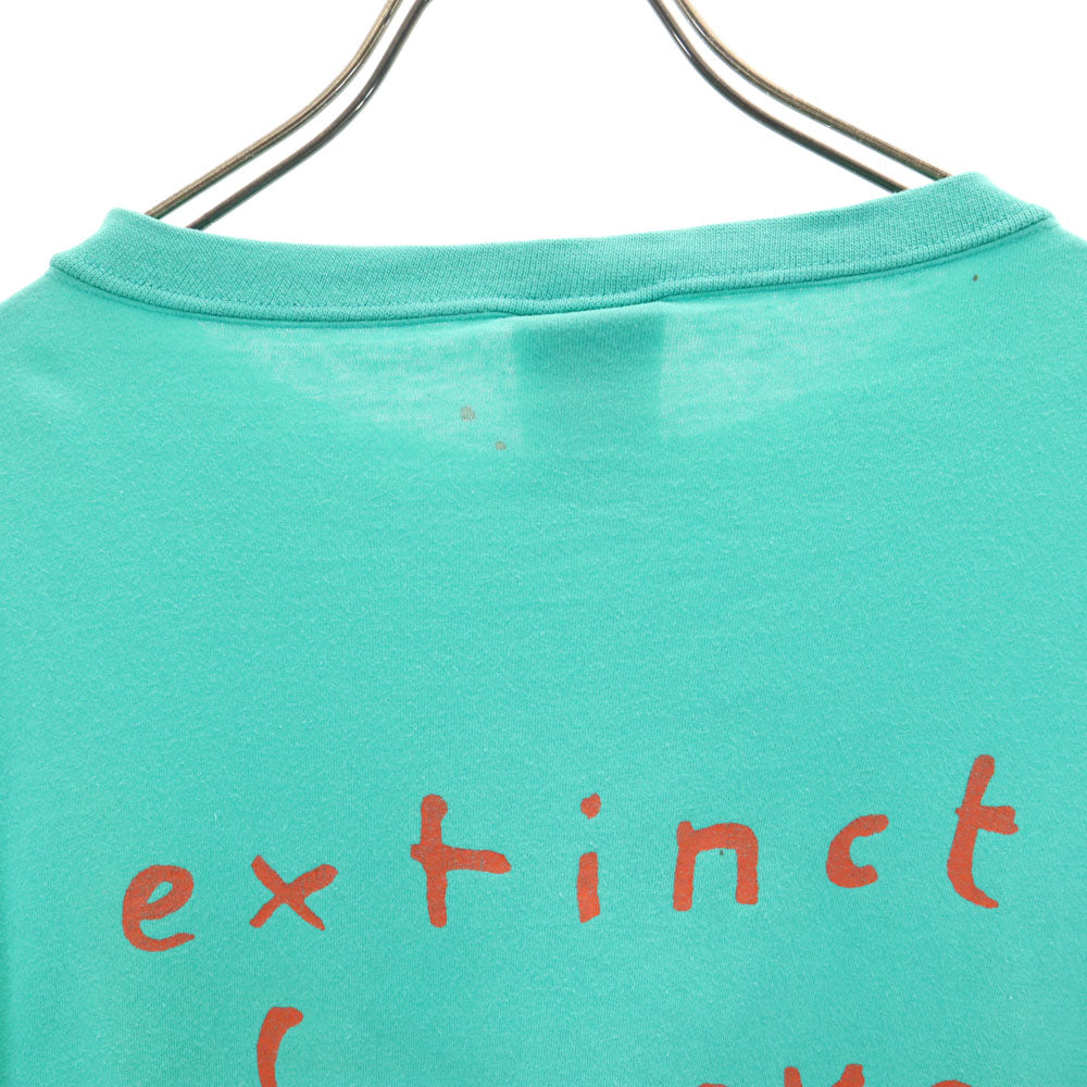 ザボディショップ 90s プリント 半袖 シングルステッチ Tシャツ M/L グリーン系 THE BODY SHOP animals tee オールド ヴィンテージ メンズ