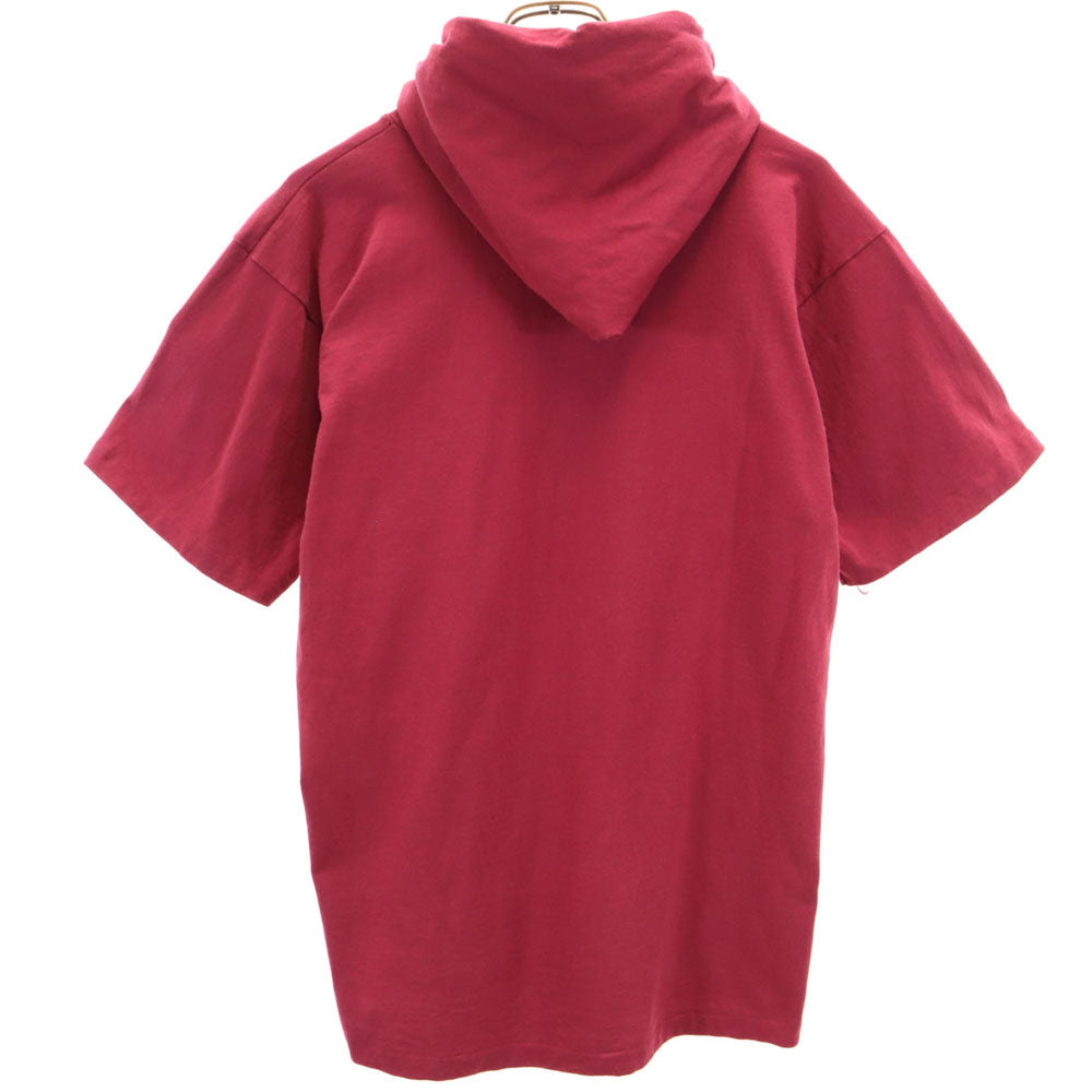 UNIVERSAL ATHLETICS ユニバーサルアスレチックス 90s USA製 ツートン 半袖 パーカ Tシャツ L レッド系 フード オールド ヴィンテージ メンズ