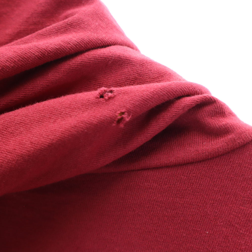 UNIVERSAL ATHLETICS ユニバーサルアスレチックス 90s USA製 ツートン 半袖 パーカ Tシャツ L レッド系 フード オールド ヴィンテージ メンズ