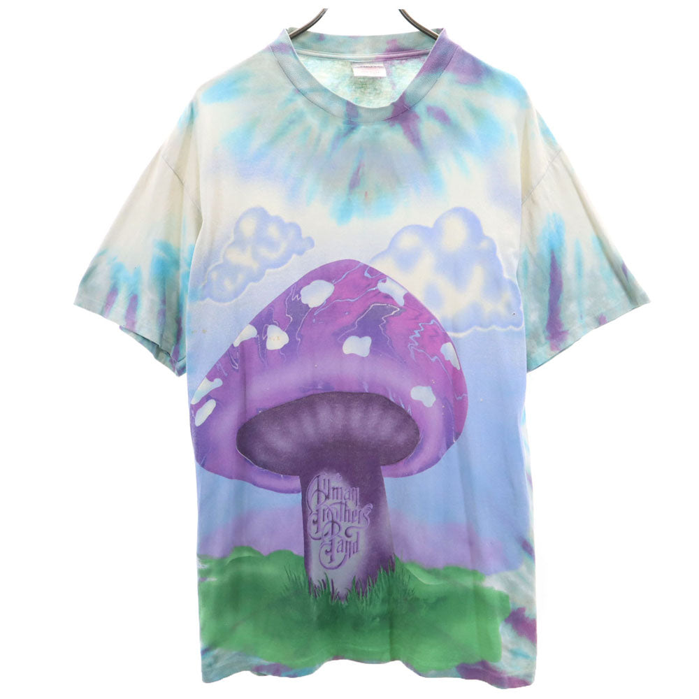 ONEITA オニータ 90s USA製 タイダイ柄 半袖 オールマン・ブラザーズ・バンド Tシャツ L グレージュ バンT ロックバンド The Allman Brothers Band オールド ヴィンテージ メンズ