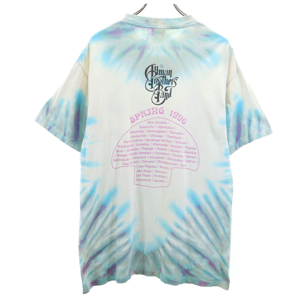 ONEITA オニータ 90s USA製 タイダイ柄 半袖 オールマン・ブラザーズ・バンド Tシャツ L グレージュ バンT ロックバンド The Allman Brothers Band オールド ヴィンテージ メンズ