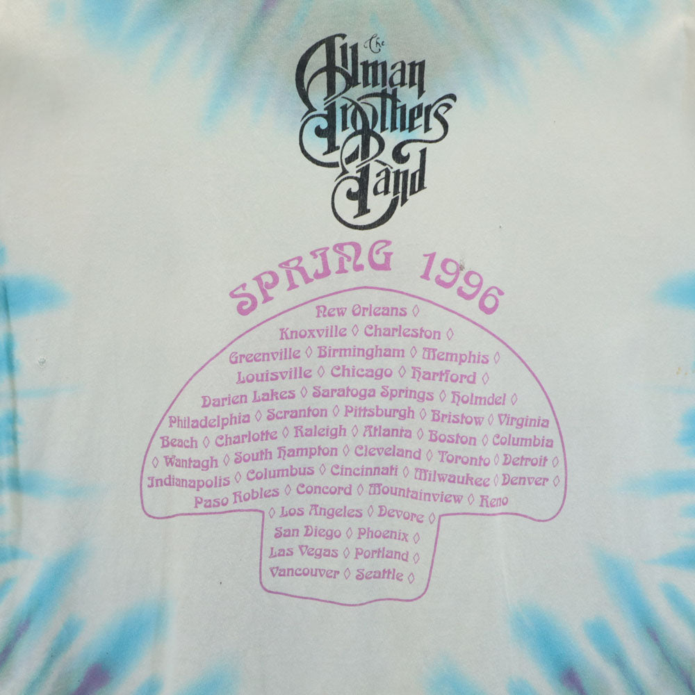 ONEITA オニータ 90s USA製 タイダイ柄 半袖 オールマン・ブラザーズ・バンド Tシャツ L グレージュ バンT ロックバンド The Allman Brothers Band オールド ヴィンテージ メンズ