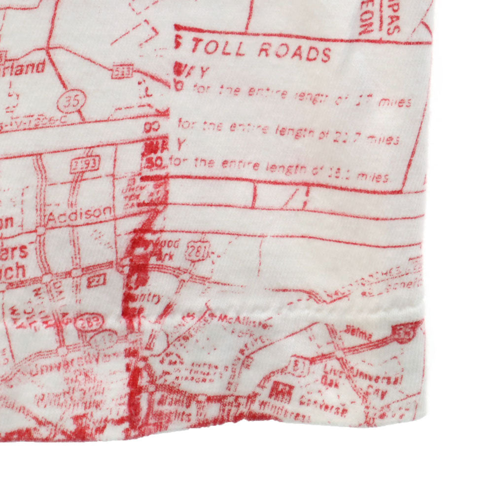 90s テキサスマップ 半袖 シングルステッチ Tシャツ L ホワイト 他 TEXAS オールド ヴィンテージ メンズ