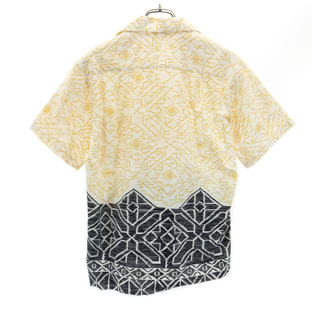 トロピカーナ 70s クレイジーパターン 半袖 オープンカラー アロハシャツ アイボリー系 オールド ヴィンテージ メンズ