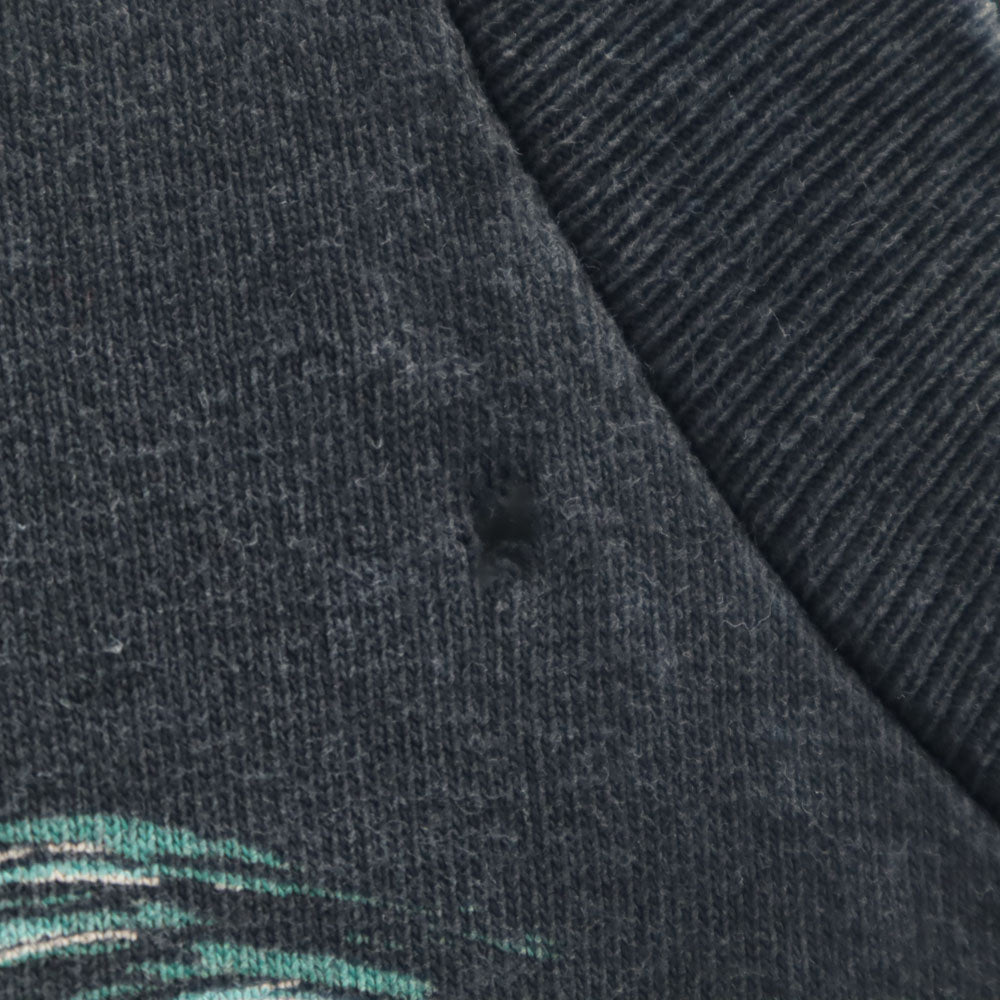 フルーツオブザルーム 90s USA製 アニマルプリント 半袖 シングルステッチ Tシャツ XL ブラック系 FRUIT OF THE LOOM オールド ヴィンテージ メンズ