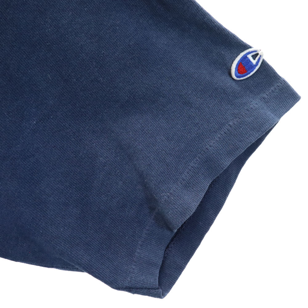 チャンピオン 80s USA製 カレッジプリント 半袖 トリコタグ Tシャツ M ネイビー系 Champion シングルステッチ オールド ヴィンテージ メンズ