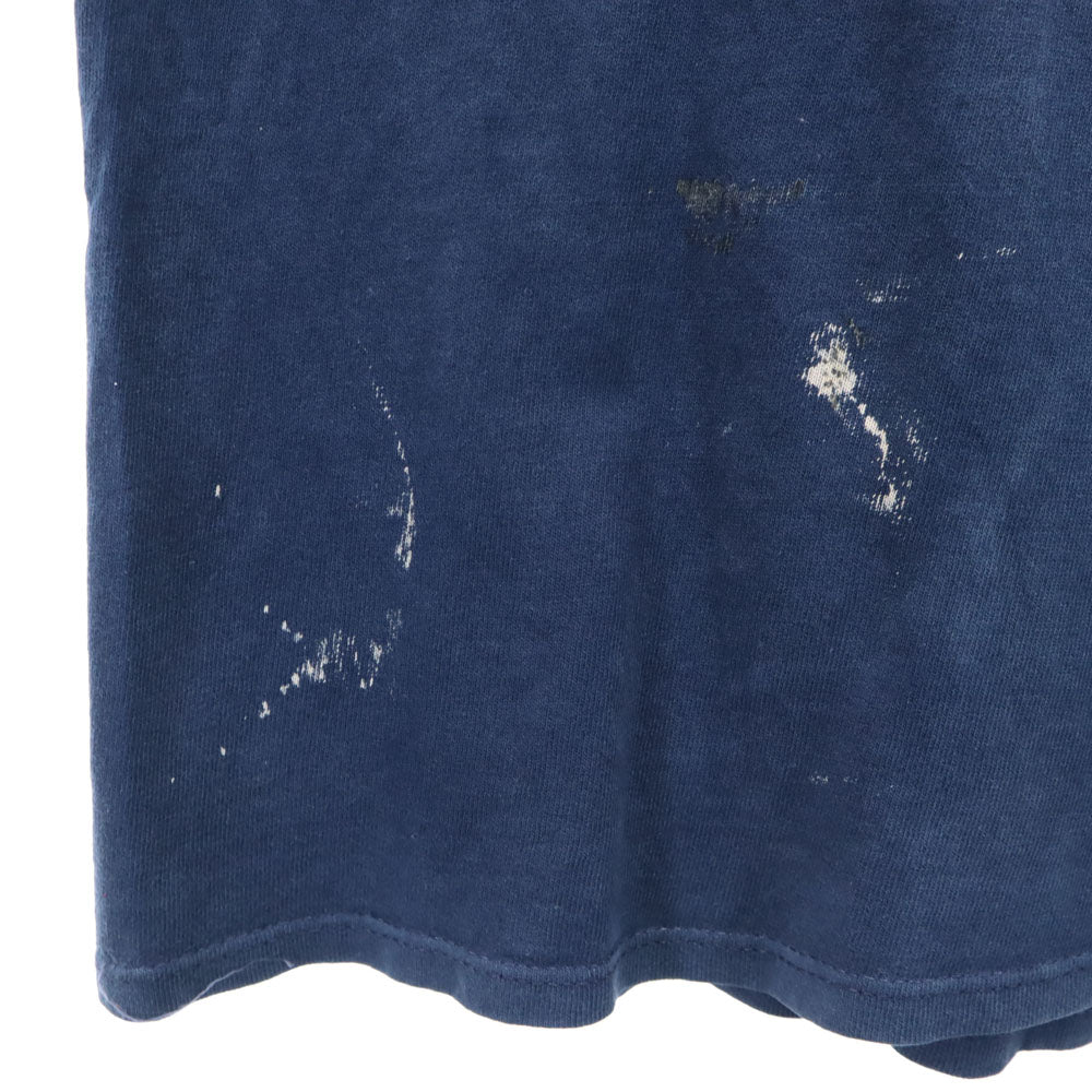 チャンピオン 80s USA製 カレッジプリント 半袖 トリコタグ Tシャツ M ネイビー系 Champion シングルステッチ オールド ヴィンテージ メンズ