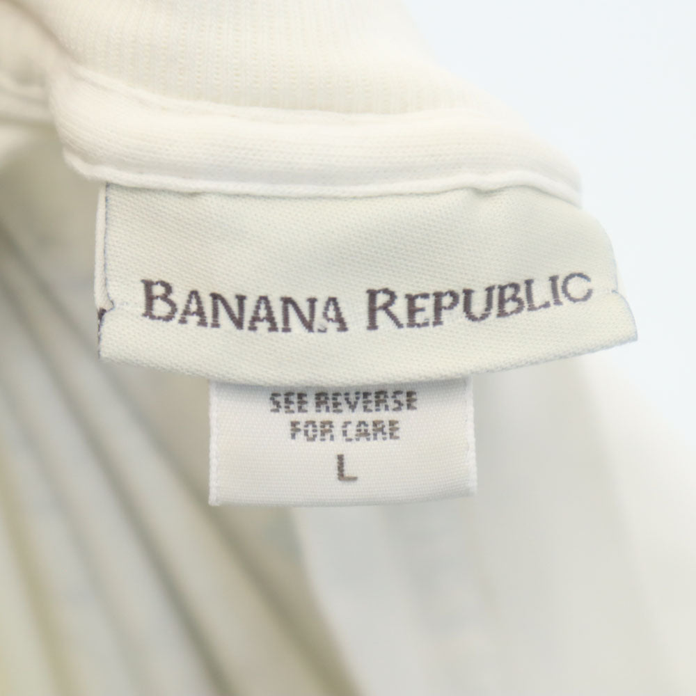 バナナリパブリック 90s USA製 バックプリント 半袖 シングルステッチ Tシャツ L ホワイト系 Banana Republic ポケT オールド ヴィンテージ メンズ