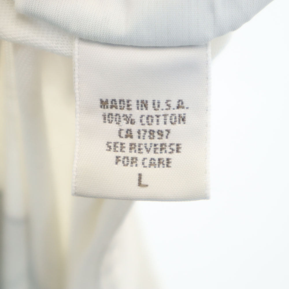 バナナリパブリック 90s USA製 バックプリント 半袖 シングルステッチ Tシャツ L ホワイト系 Banana Republic ポケT オールド ヴィンテージ メンズ