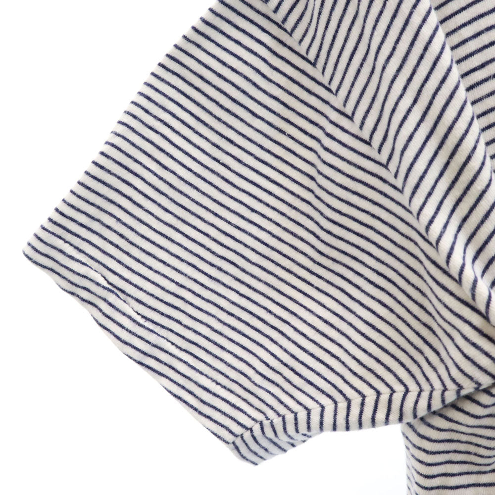 Velva Sheen ベルバシーン 60s ボーダー 半袖 Vネック Tシャツ L 白×紺 オールド ヴィンテージ メンズ