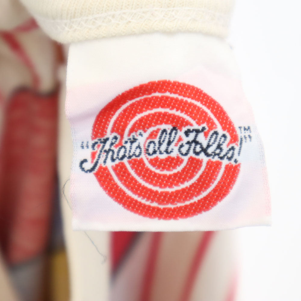 90s LOONEY TUNES ルーニーテューンズ トゥイーティー ストライプ 半袖 Tシャツ ベージュ系 シングルステッチ オールド ヴィンテージ メンズ