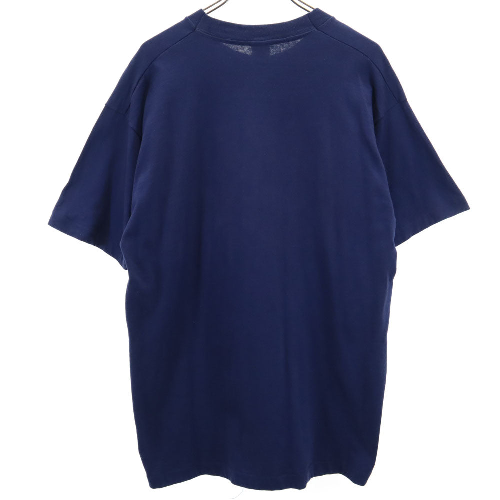 FRUIT OF THE LOOM フルーツオブザルーム 90s USA製 プリント 半袖 KANSAS ヒマワリ Tシャツ XL ネイビー系 オールド ヴィンテージ メンズ