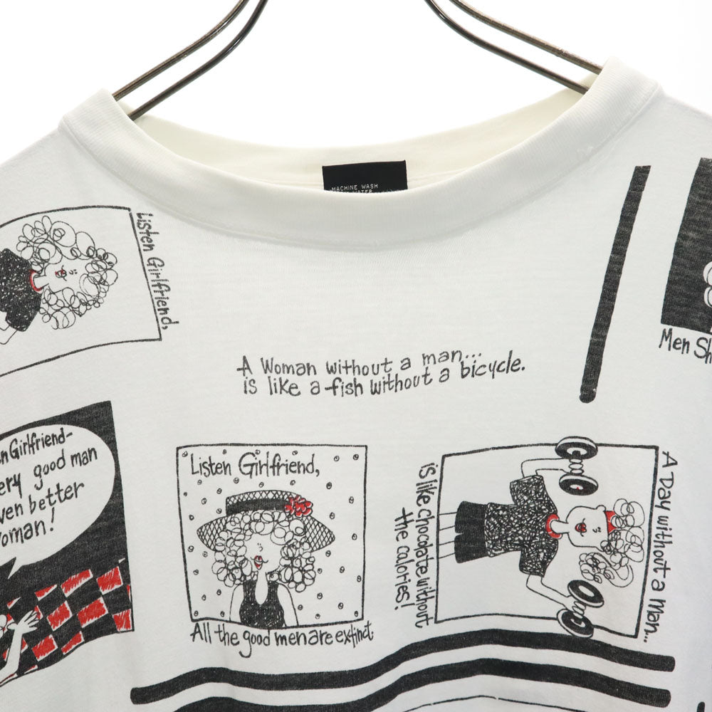 90s 総柄 半袖 Tシャツ XXXXL ホワイト系 ビッグサイズ オールド ヴィンテージ メンズ