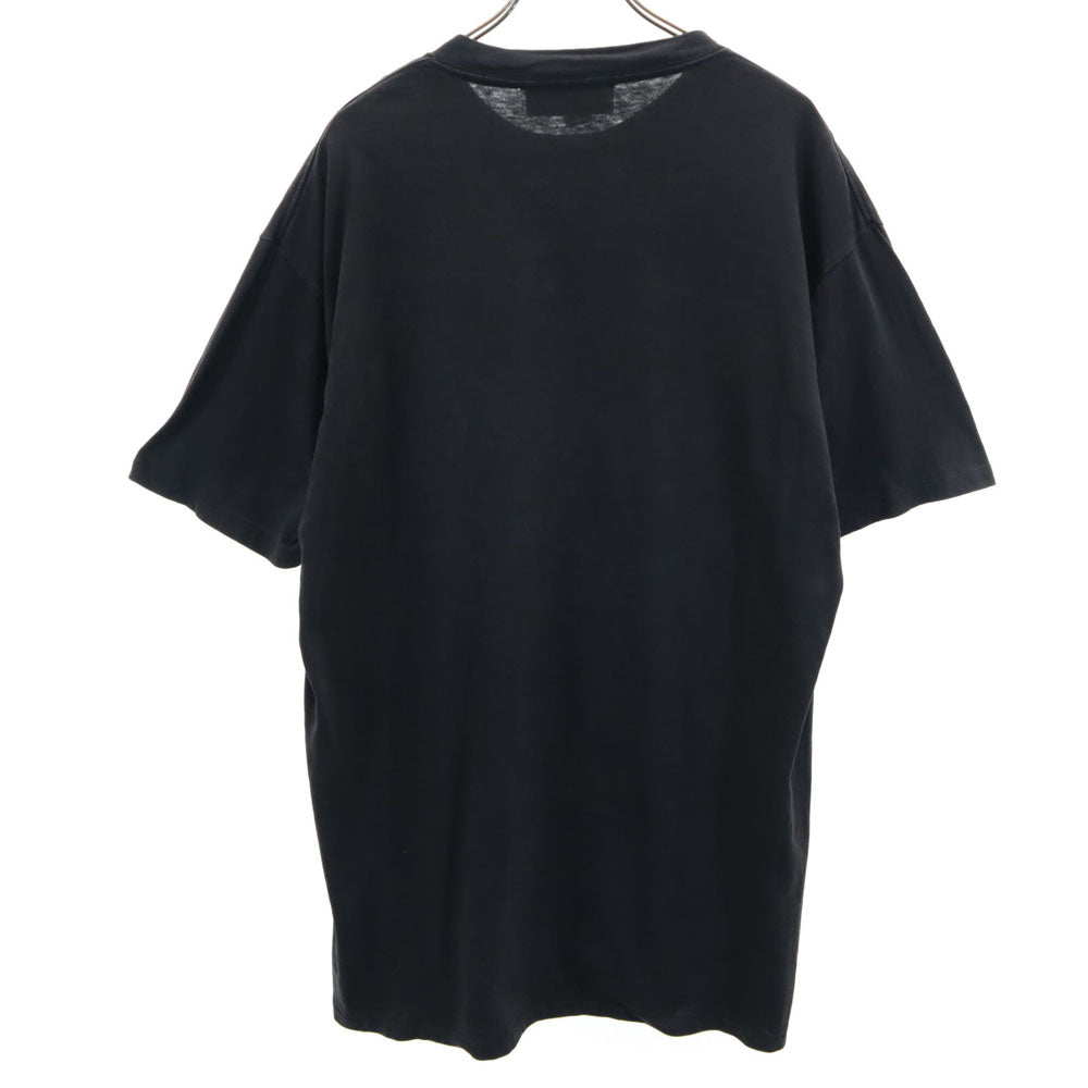 abernathy sport 90s USA製 花 プリント 半袖 シングルステッチ Tシャツ ONESIZE ブラック系 オールド ヴィンテージ メンズ