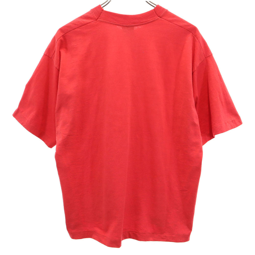 SCREEN STARS スクリーンスターズ 90s USA製 プリント 半袖 シングルステッチ Tシャツ XL レッド系 オールド ヴィンテージ メンズ