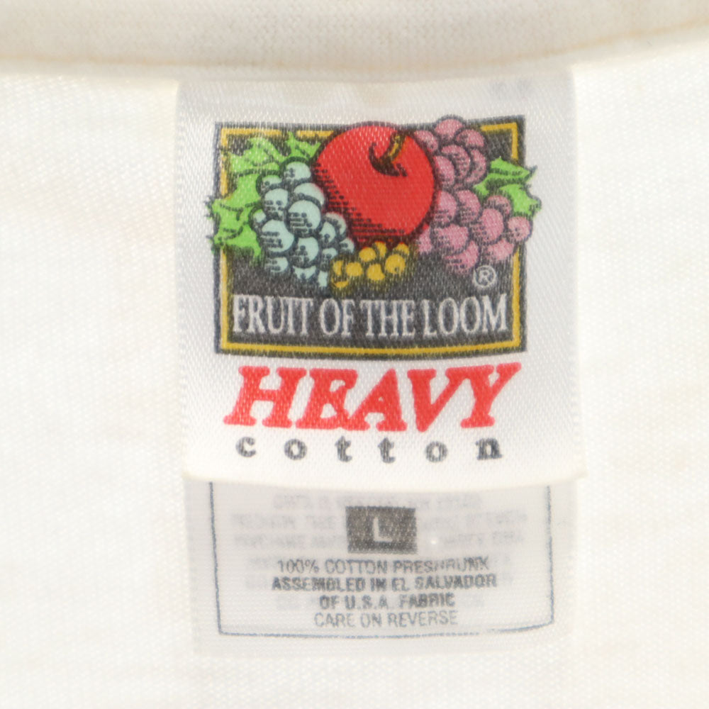 フルーツオブザルーム 90s 半袖 シングルステッチ Tシャツ L ホワイト FRUIT OF THE LOOM ヘビーコットン フィッシュ カエル オールド ヴィンテージ メンズ