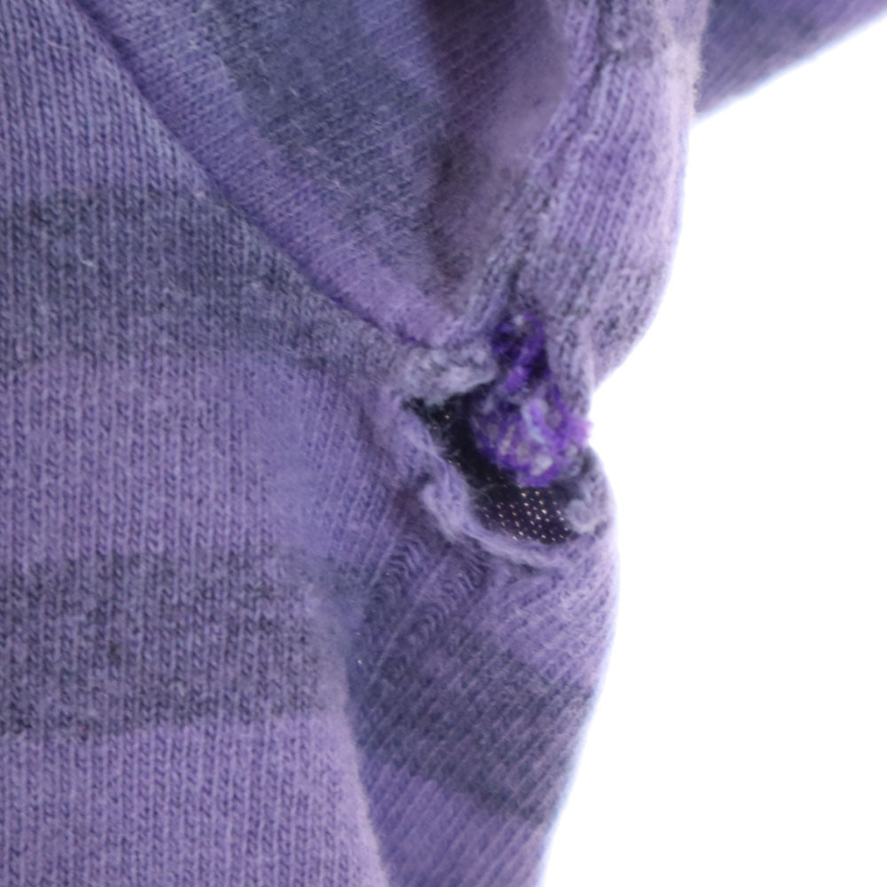 TSi 90s USA製 ボーダー柄 半袖 シングルステッチ Tシャツ M パープル オールド ヴィンテージ メンズ