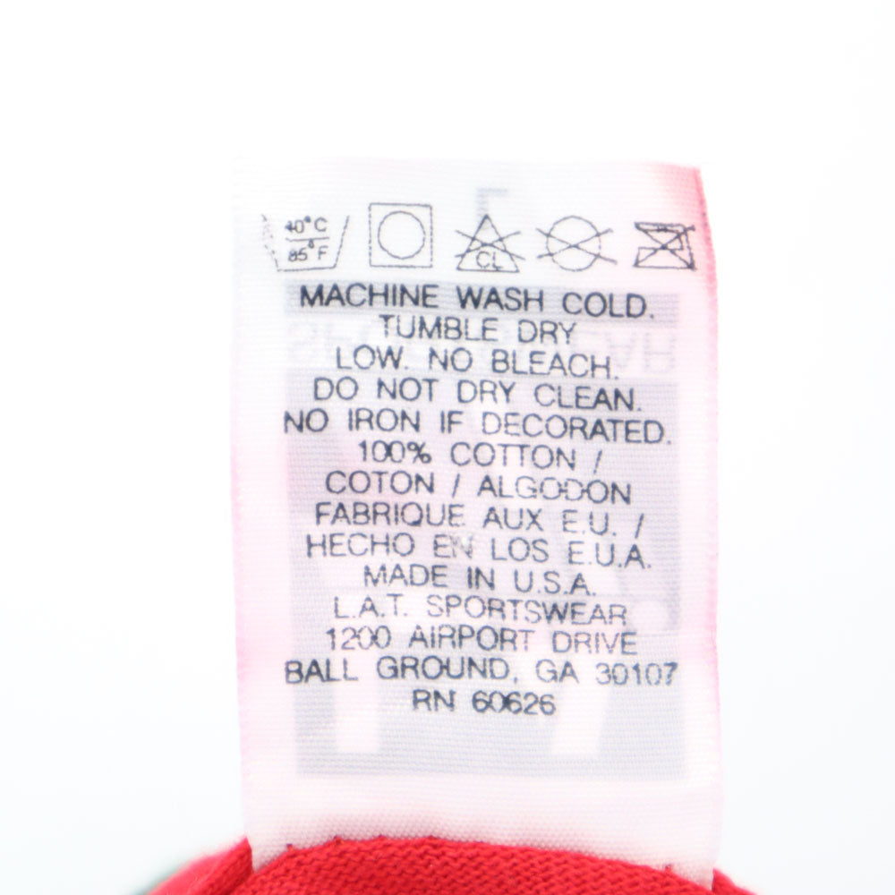 L.A.T 90s USA製 バイカラー 半袖 シングルステッチ Tシャツ L レッド オールド ヴィンテージ メンズ