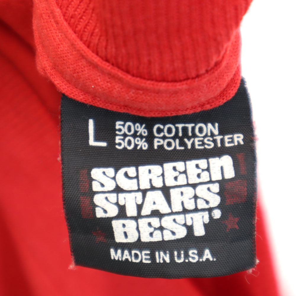 スクリーンスターズベスト 90s USA製 半袖 シングルステッチ Tシャツ L レッド SCREEN STARS BEST オールド ヴィンテージ メンズ