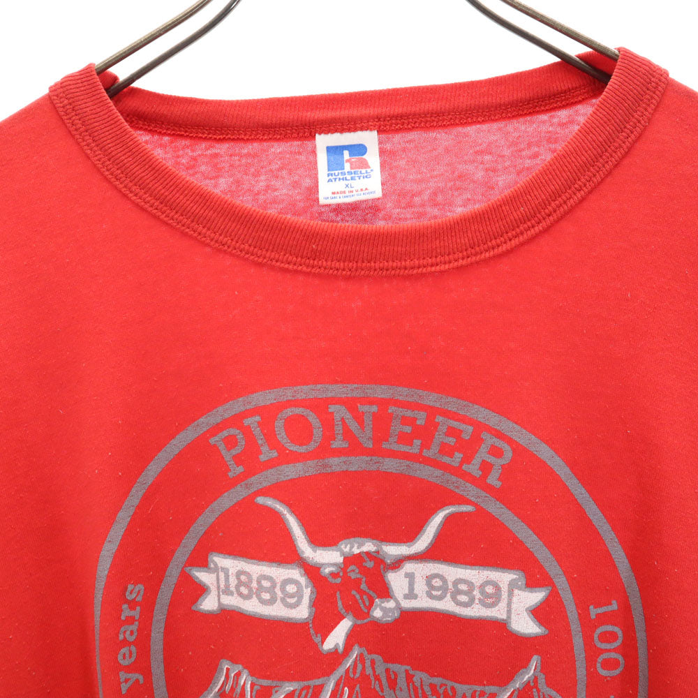 RUSSELL ATHLETIC ラッセルアスレチック 90s USA製 半袖 シングルステッチ Tシャツ XL レッド オールド ヴィンテージ メンズ