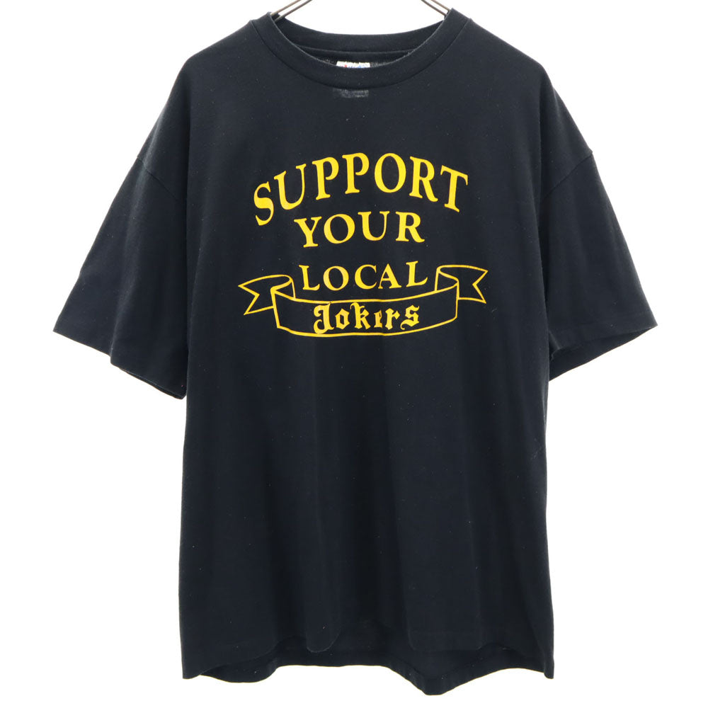 Hanes ヘインズ 90s 半袖 シングルステッチ Tシャツ XL ブラック ヘビーウェイト オールド ヴィンテージ メンズ