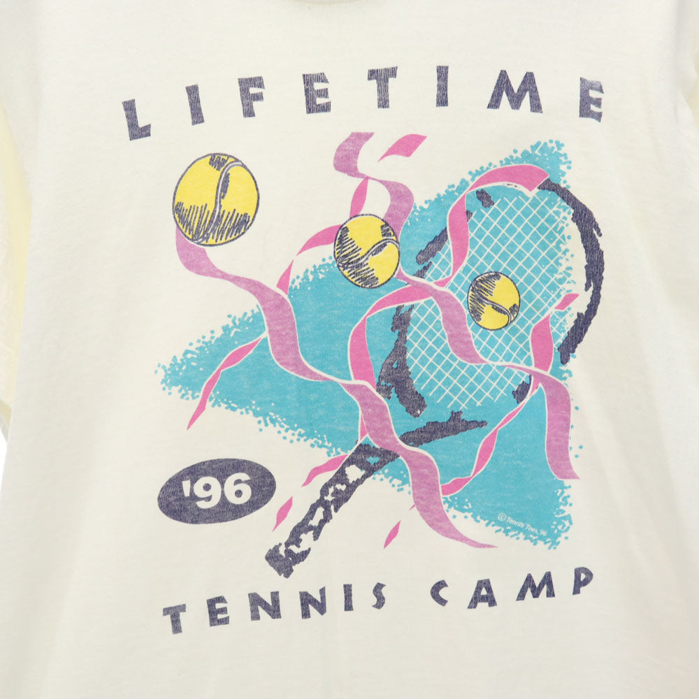 FRUIT OF THE LOOM フルーツオブザルーム 90s USA製 半袖 シングルステッチ Tシャツ M ホワイト テニス オールド ヴィンテージ メンズ