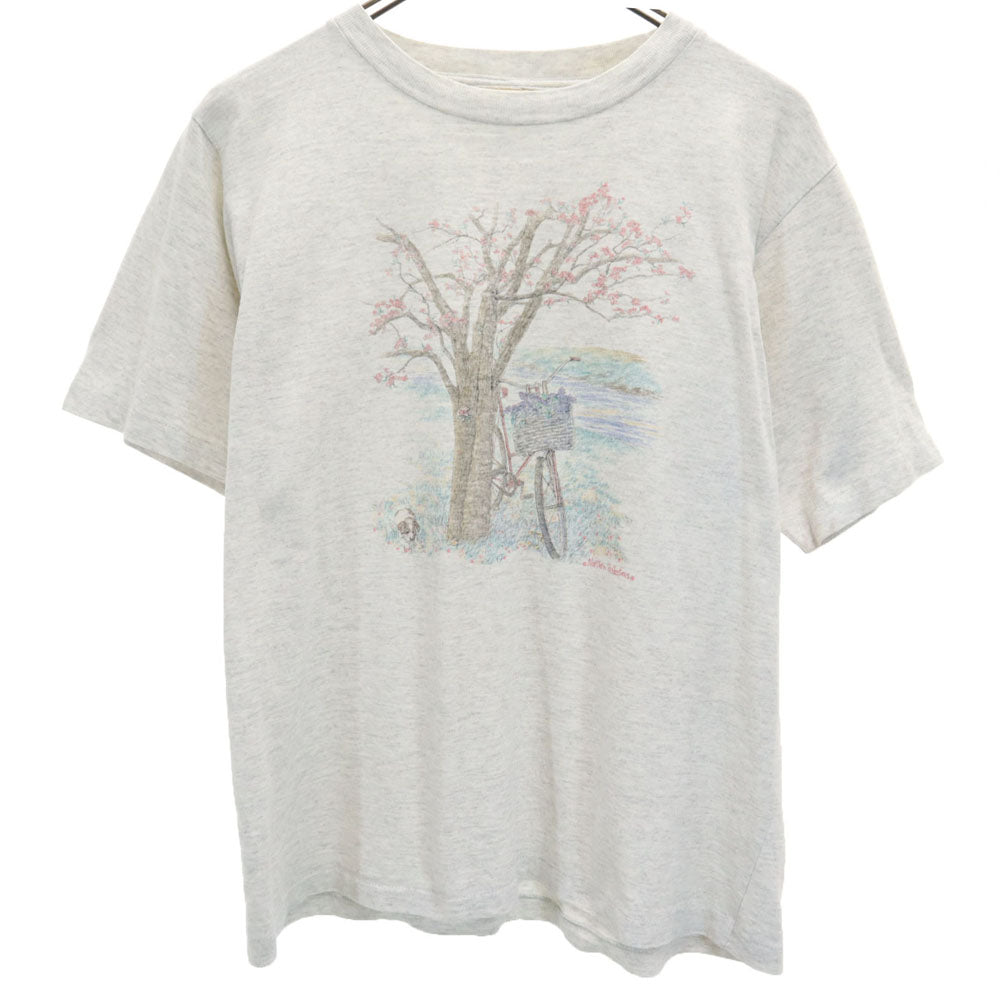 OLD オールド 90s ノーザンリフレクションズ 半袖 Tシャツ S ライトグレー NORTHERN REFLECTIONS シングルステッチ ヴィンテージ メンズ