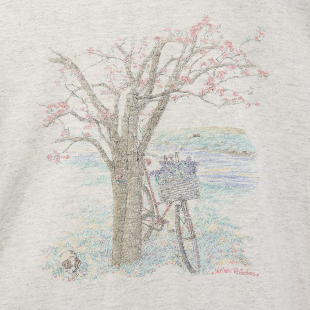 OLD オールド 90s ノーザンリフレクションズ 半袖 Tシャツ S ライトグレー NORTHERN REFLECTIONS シングルステッチ ヴィンテージ メンズ