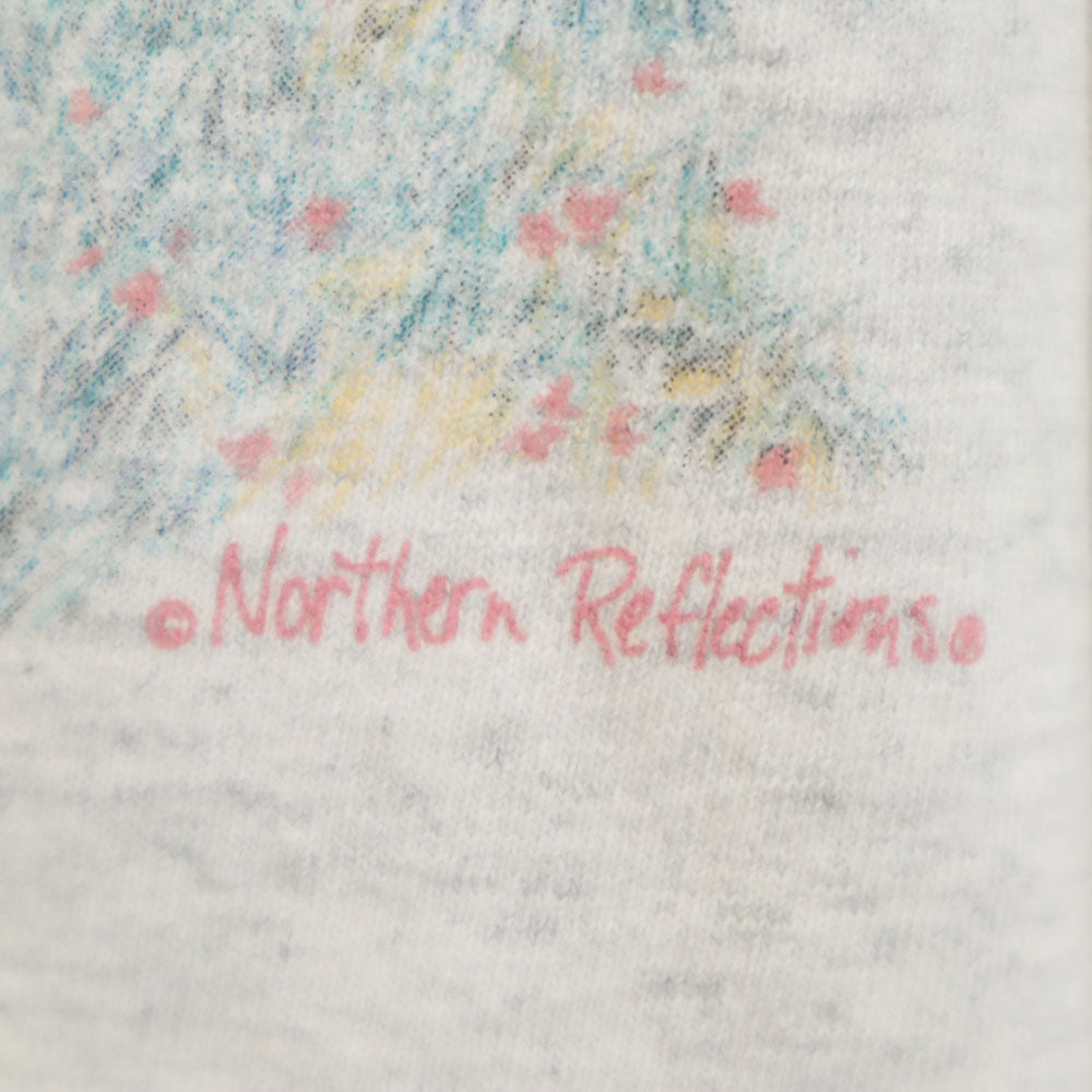 OLD オールド 90s ノーザンリフレクションズ 半袖 Tシャツ S ライトグレー NORTHERN REFLECTIONS シングルステッチ ヴィンテージ メンズ