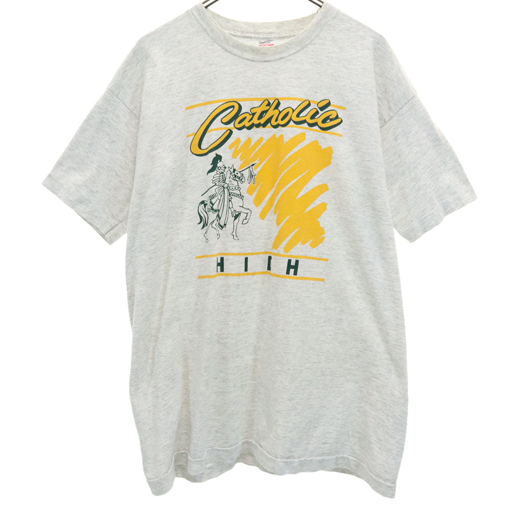 FRUIT OF THE LOOM フルーツオブザルーム 90s USA製 半袖 シングルステッチ Tシャツ XL ライトグレー オールド ヴィンテージ メンズ