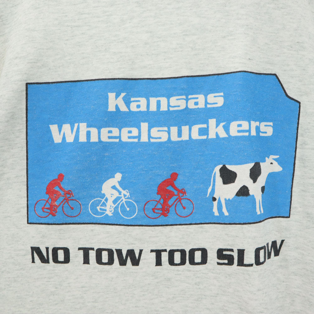 FRUIT OF THE LOOM フルーツオブザルーム 90s USA製 バックプリント 半袖 シングルステッチ Tシャツ XL ライトグレー BEST メンズ