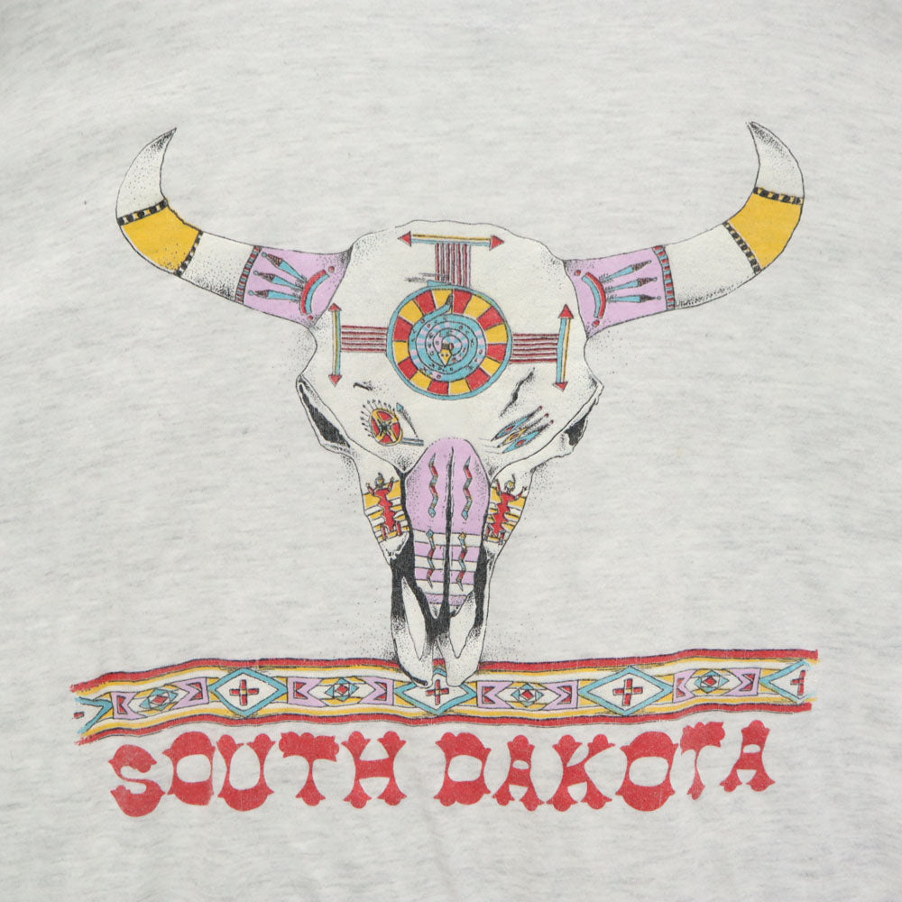 マイアミ 90s ネイティブプリント 半袖 シングルステッチ Tシャツ XL ライトグレー オールド ヴィンテージ メンズ