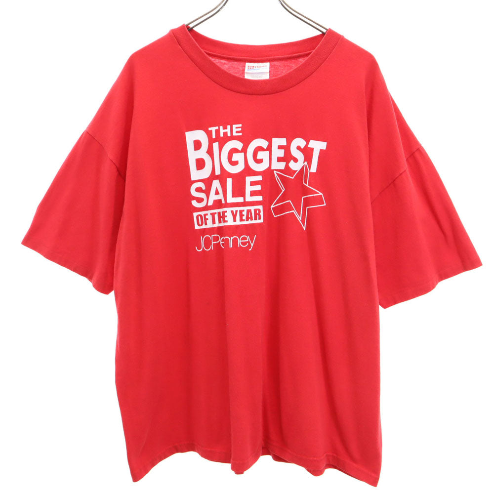 Hanes ヘインズ 90s 半袖 Tシャツ XL レッド JC Penney オールド ヴィンテージ メンズ