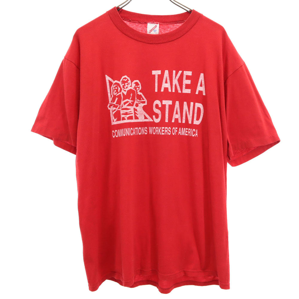 JERZEES ジャージーズ 90s USA製 半袖 シングルステッチ Tシャツ XXL レッド ビッグサイズ オールド ヴィンテージ メンズ