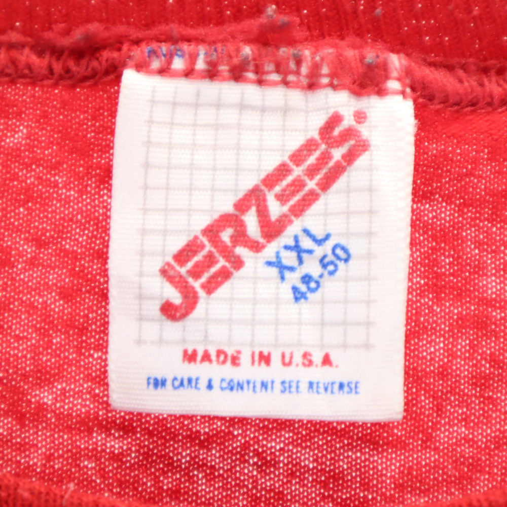 JERZEES ジャージーズ 90s USA製 半袖 シングルステッチ Tシャツ XXL レッド ビッグサイズ オールド ヴィンテージ メンズ